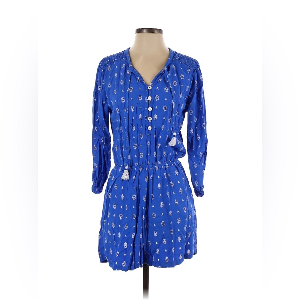 Beachgold Blue Patterned Romper